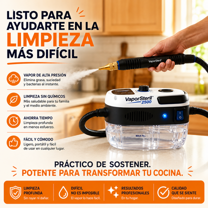 Limpiador Vapor Eléctrico PRESURIZADO - 🚨 ¡PROMOCIÓN ESPECIAL! 50% OFF SOLO HOY